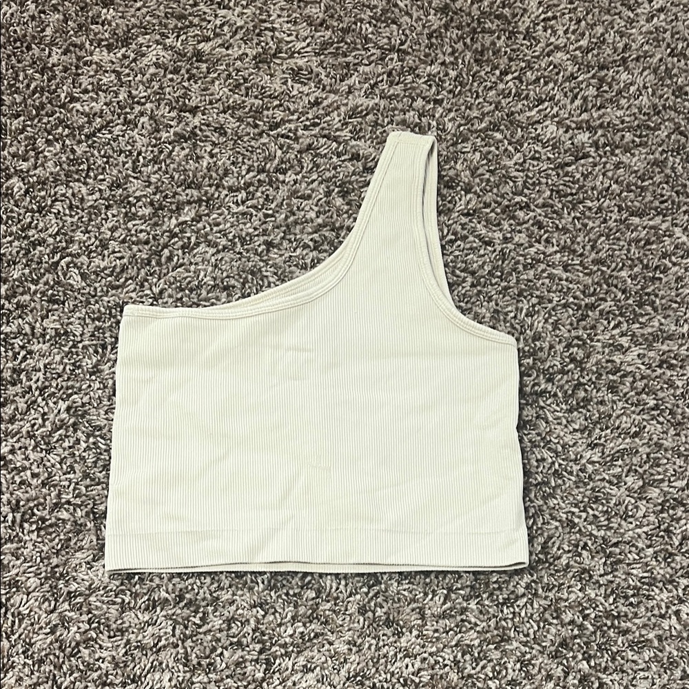 JoyLab One-Shoulder White Crop Top